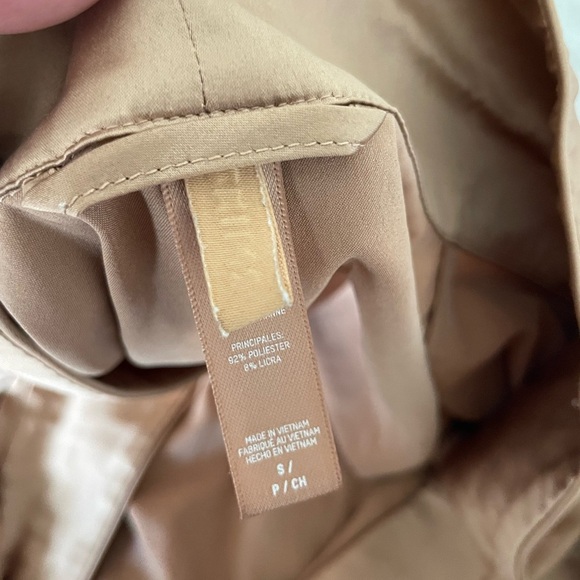 Skims satin tan embroidered robe top - Picture 4 of 6